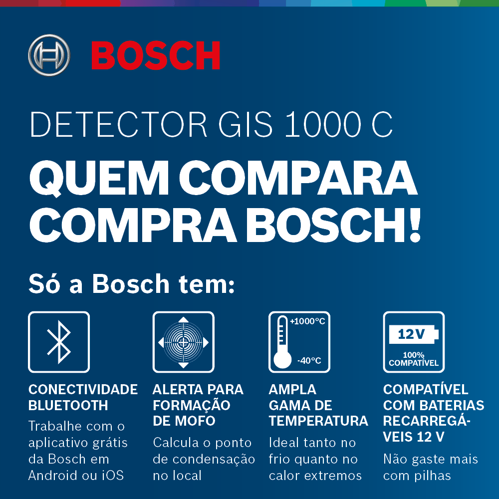 Detector térmico - termômetro com bluetooth GIS 1000C Bosch